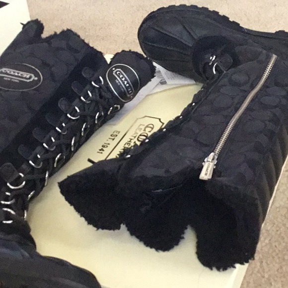 Sz’s 7.5 OR 8 LIBBY BLACK Signature Logo Eyelet Zipper Tall Calf BOOTS EUC A7175 - Picture 3 of 16